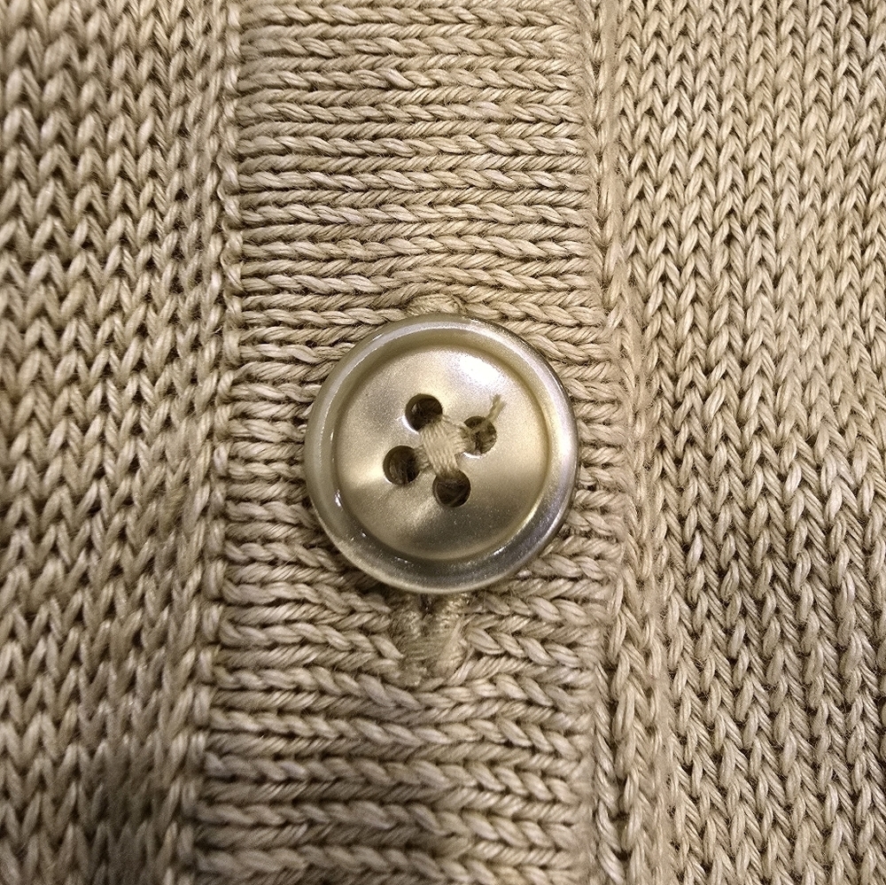 Talbots Light Green Linen Cardigan - Picture 2 of 5